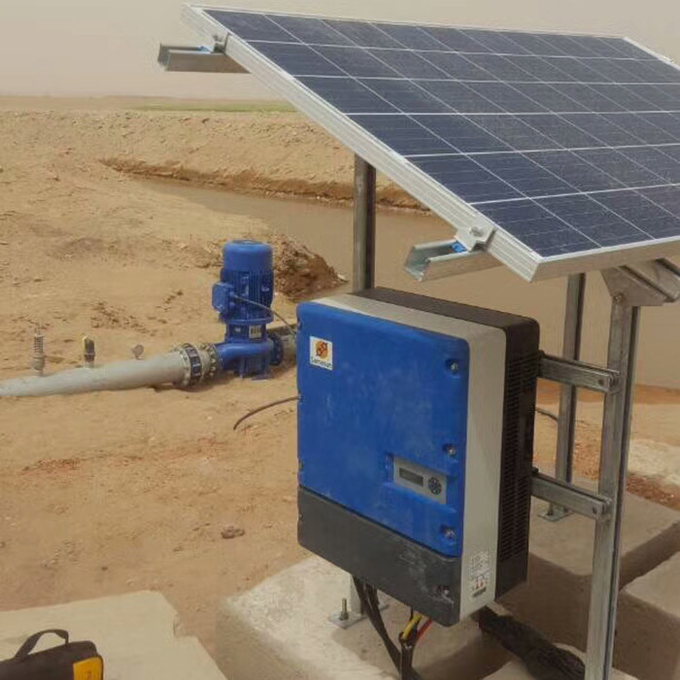 sistema de energía solar del bombeo de agua de la CA de la C.C. 75kw/equipo profundo solar de la bomba bien